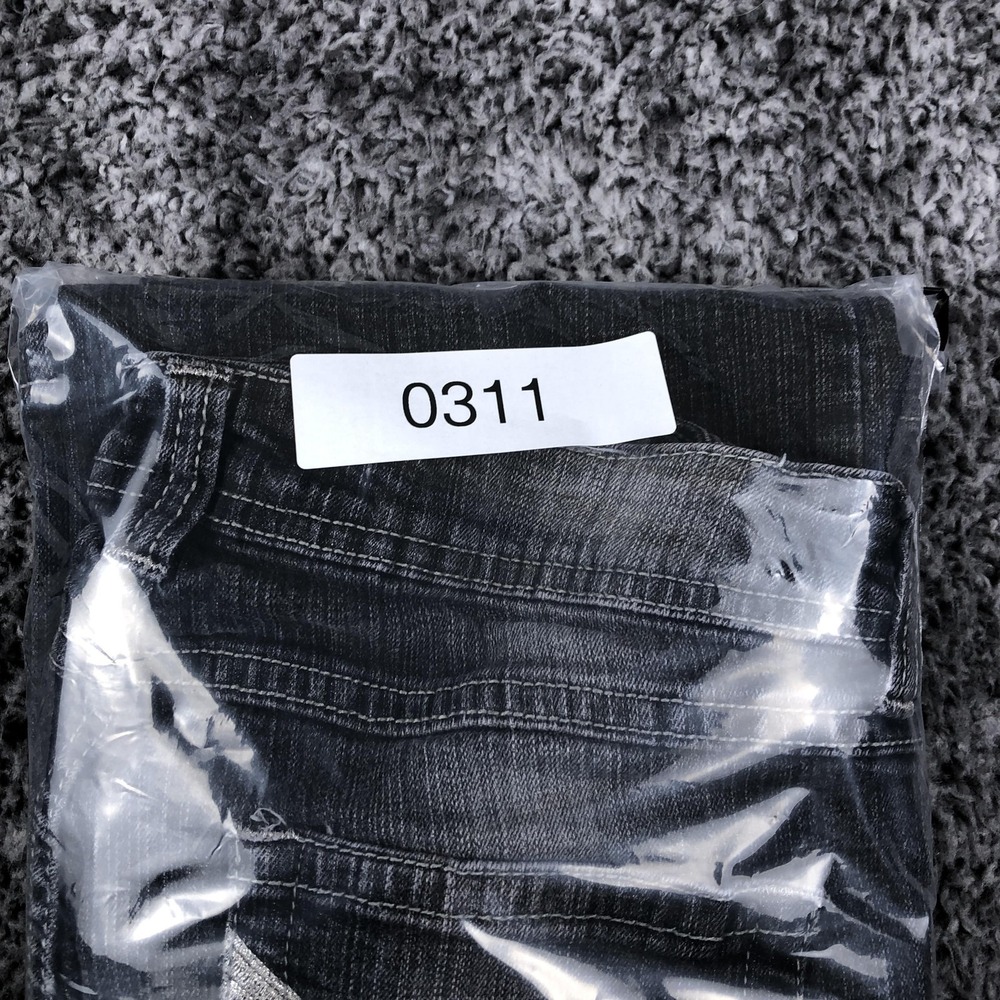Southpole Jeans Juniors 11 Gray Bootcut Charcoal Wash Embroidered Wings Logo - Picture 11 of 11